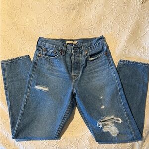 Levi's Wedgie Distressed Jeans Size 26